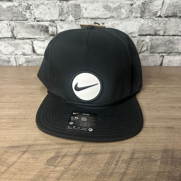 NWT Nike Men's Retro Pro Performance Snapback Hat Size L/XL (Black) HF7482-010 - Picture 1 of 14